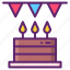 birthday, party, cake 