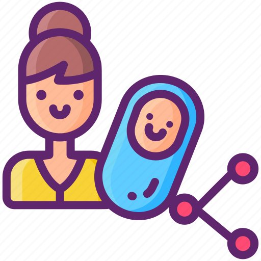 Shared, parenting, mother, baby icon - Download on Iconfinder