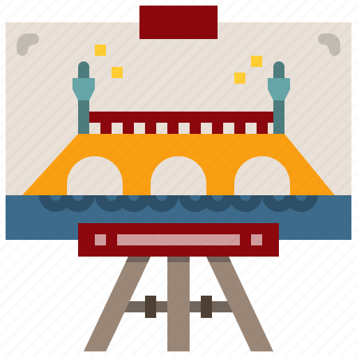 Art, bridge, drawing, paiting, paris, street icon - Download on Iconfinder