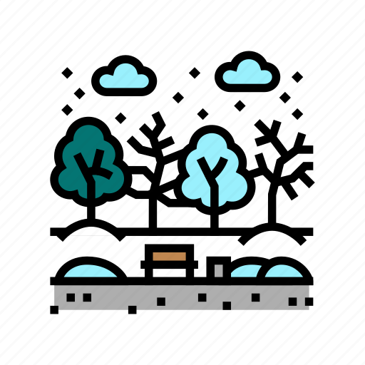 Winter, park, meadow, nature, playground, green icon - Download on Iconfinder