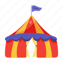 circus tent, circus camp, marquee, campground, bivouac