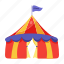 circus tent, circus camp, marquee, campground, bivouac 