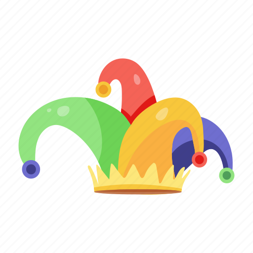 Jester hat, clown hat, clown cap, median hat, joker hat icon - Download on Iconfinder