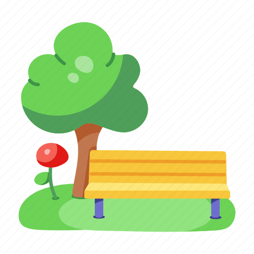 Garden, park, bench, pew, garden bench icon - Download on Iconfinder