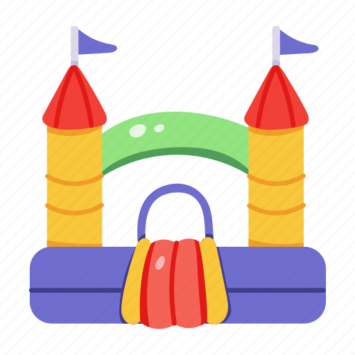 Bounce castle, bounce house, kids fort, kids castle, bounce fort icon - Download on Iconfinder