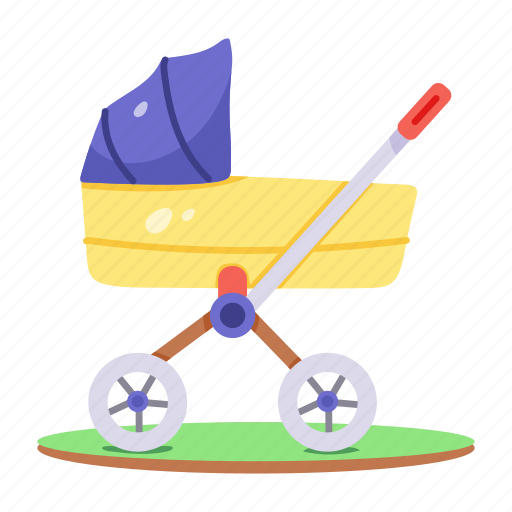 Baby carriage, baby cot, baby stroller, pram, perambulator icon - Download on Iconfinder
