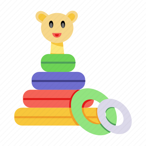 Stacking game, stacking rings, stacking toy, plaything, kids toy icon - Download on Iconfinder