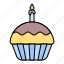 birthday, party, cupcake 