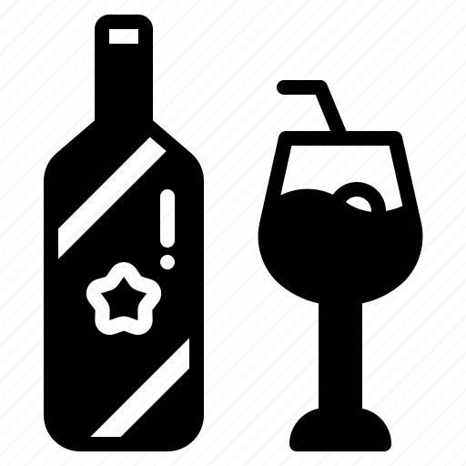 Wine, bottle, alcohol, drink, glass, celebration, beverage icon - Download on Iconfinder