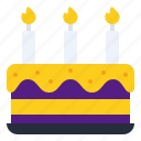 birthday, cake, candles, bakery, dessert, party