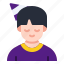 boy, avatar, hat, party, birthday, kid, celebration 
