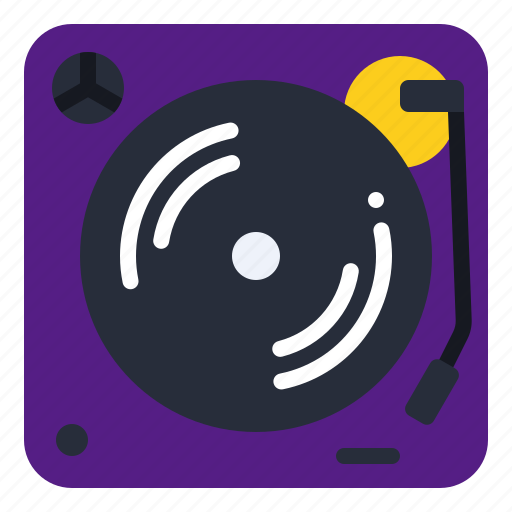 Turntable, vinyl, player, dj, mixer, audio, music icon - Download on Iconfinder