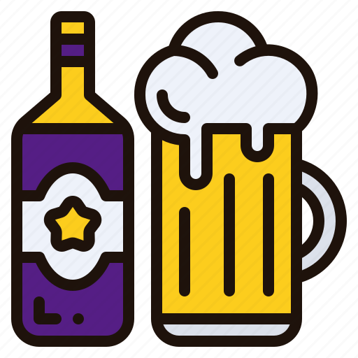 Beer, bottle, alcohol, bar, drink, birthday, party icon - Download on Iconfinder