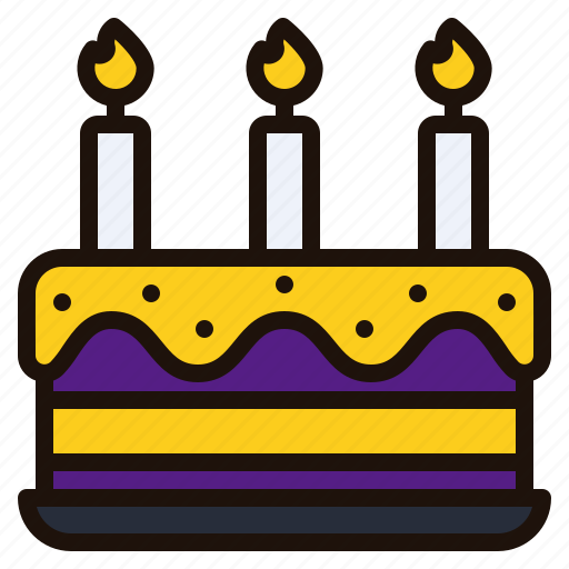 Birthday, cake, candles, bakery, dessert, party icon - Download on Iconfinder