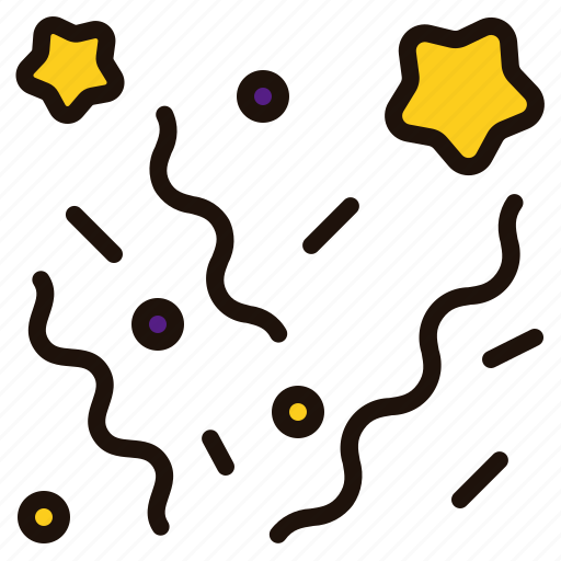 Confetti, party, celebrate, celebration, star, fun, birthday icon - Download on Iconfinder
