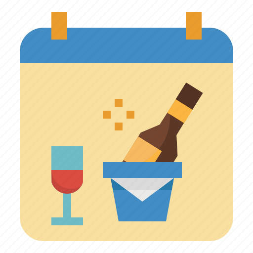 Calendar, date, event, party, time, wine icon - Download on Iconfinder
