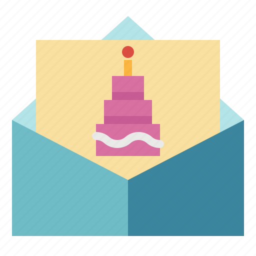 Birthday, cake, card, celebration, greeting, invitation, party icon - Download on Iconfinder