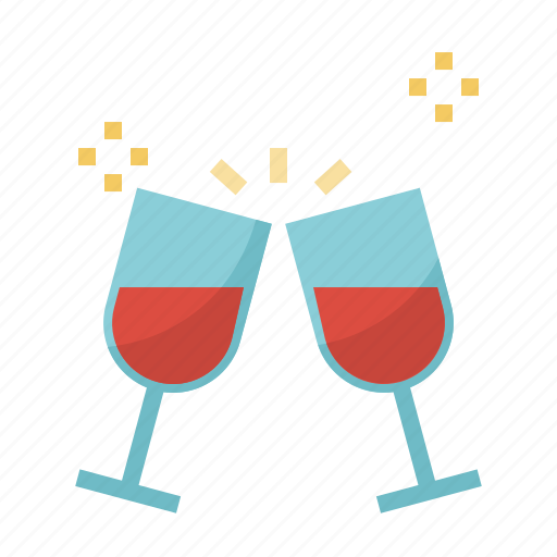 Alcohol, food, glasses, party, toast, wine icon - Download on Iconfinder