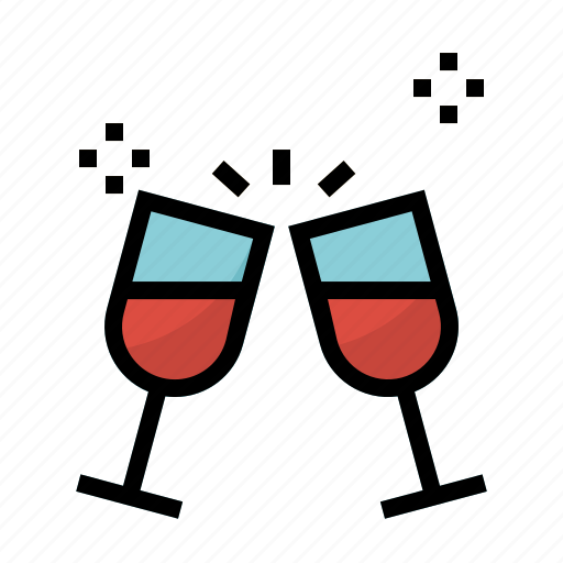 Alcohol, food, glasses, party, toast, wine icon - Download on Iconfinder