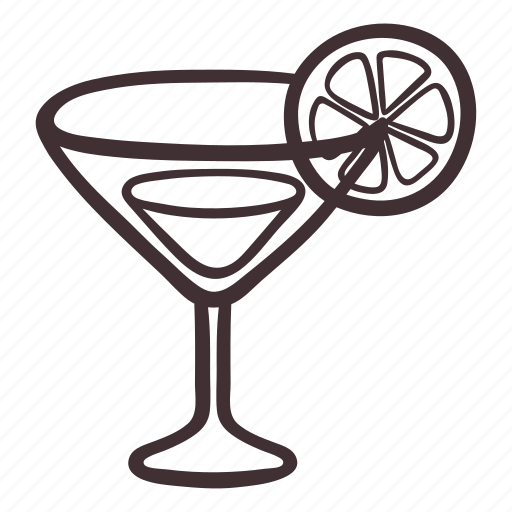Cocktail, drink, beverage, glass, lemon icon - Download on Iconfinder