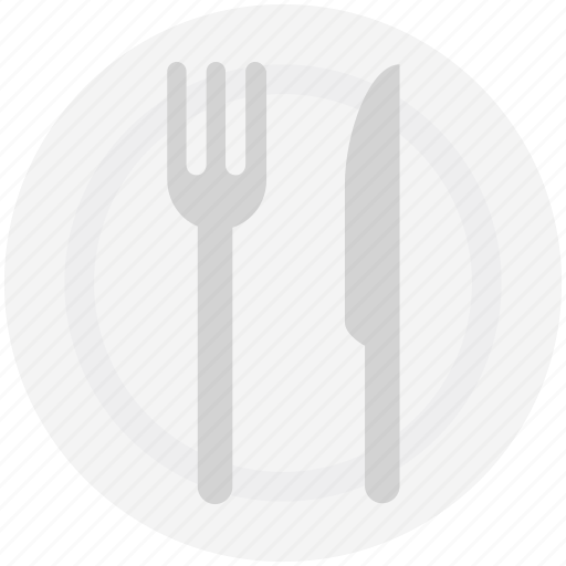 Flatware, fork, knife, plate, spoon, utensil icon - Download on Iconfinder