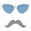 costume, glasses, hipster mask, moustache, party props 