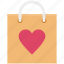 heart bag, shopper bag, shopping bag, tote bag, valentine shopping 