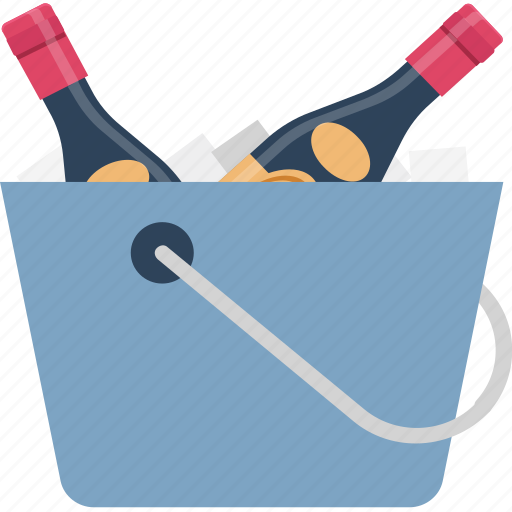 Alcohol, champagne bucket, wine bottle, wine bucket, wine cooler icon - Download on Iconfinder
