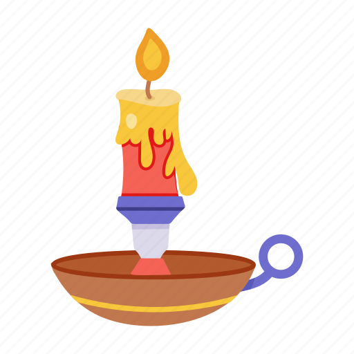 Candleholder, candle, candlelight, candlestick, wax light icon - Download on Iconfinder