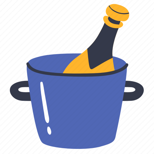 Ice, bucket, drink, champagne, beverage, bottle, wine icon - Download on Iconfinder