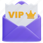 vip invitation, premium, crown, party, letter, envelope, exclusive, membership 