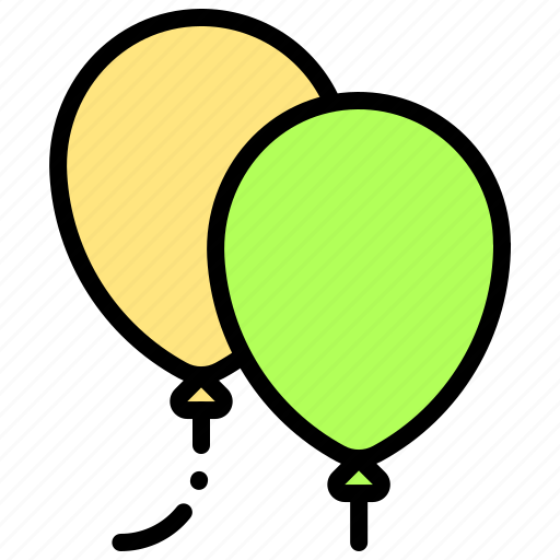 Balloons, decoration, party, two icon - Download on Iconfinder