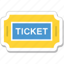 concert, entry pass, museum ticket, pass, ticket