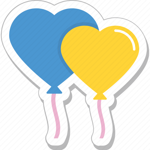 Balloons, birthday, decorations, heart balloon, party icon - Download on Iconfinder