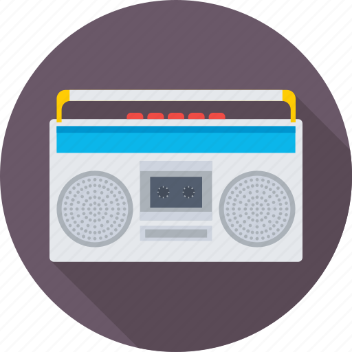 Boombox, cassette player, cassette recorder, music, stereo icon - Download on Iconfinder