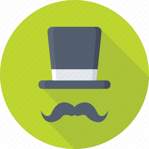 Funky, hipster, moustache, party props, top hat icon - Download on Iconfinder
