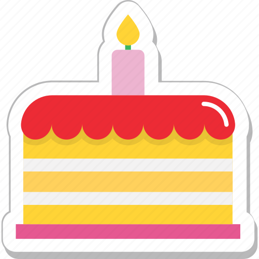 Birthday cake, cake, candle, celebration, christmas cake sticker - Download on Iconfinder