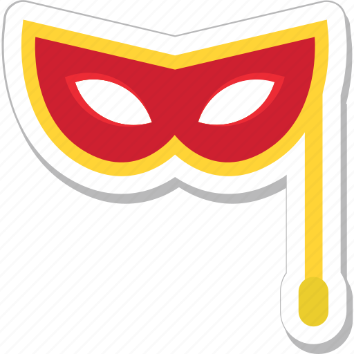 Carnival mask, costume, fantasy, party mask, theater mask sticker - Download on Iconfinder