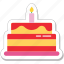 birthday cake, cake, candle, celebration, christmas cake 