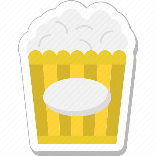 Kettle corn, popcorn, popcorn box, popcorn tin, popping corn sticker - Download on Iconfinder