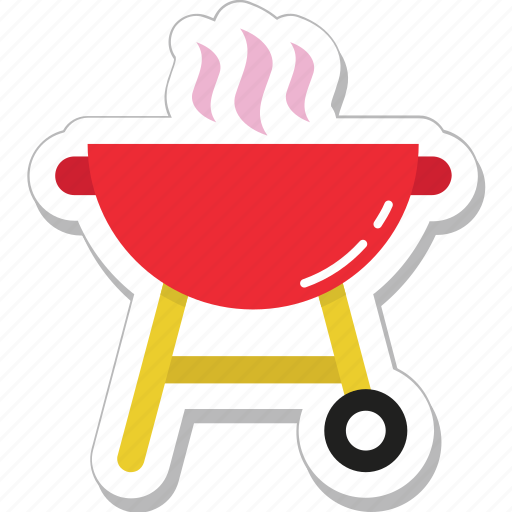 Barbecue, bbq, bbq grill, charcoal grill, cooking sticker - Download on Iconfinder