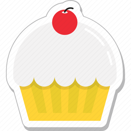 Cupcake, dessert, fairy cake, food, muffin sticker - Download on Iconfinder