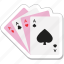 blackjack card, casino, game, heart, poker card 