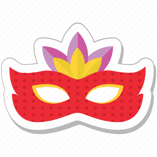 Carnival mask, costume, fantasy, party mask, theater mask sticker - Download on Iconfinder