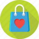 bag, heart, shopping, shopping bag, valentine gift