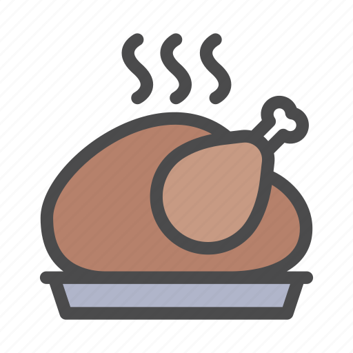 Bird, turkey, meat, chicken, food, hot icon - Download on Iconfinder