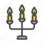 candlestick, decoration, candle, flame 