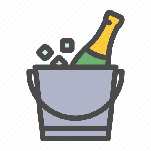 Ice, champagne, drink, glass, bucket, bottle icon - Download on Iconfinder