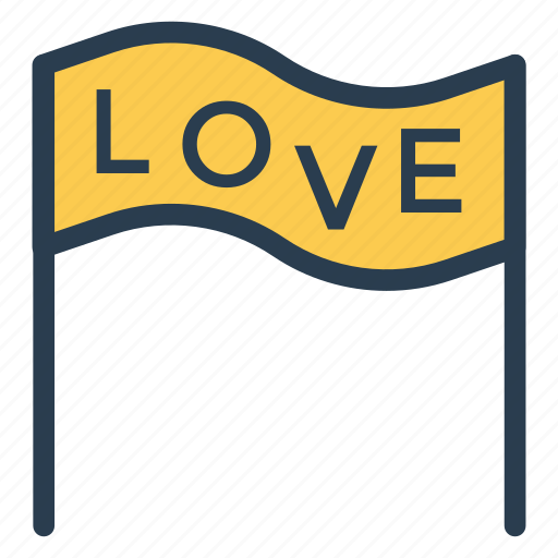 Banner, board, love, romance icon - Download on Iconfinder