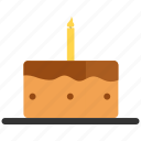 birthday cake, cake, candle, dessert